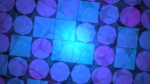 2D Abstract Floating Neon Shards