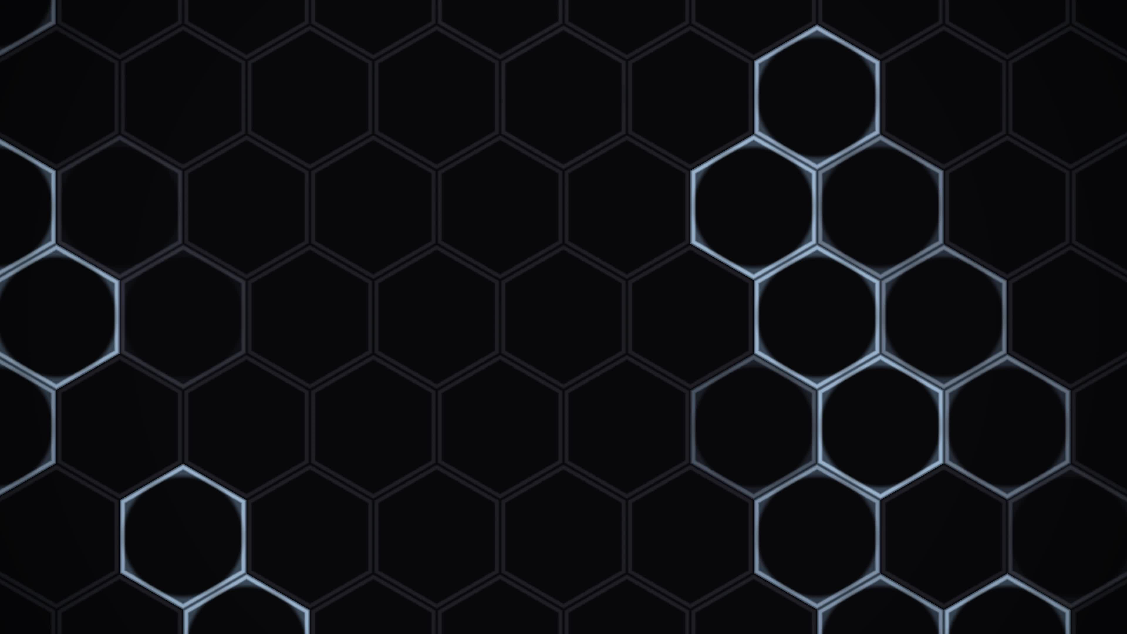 Abstract Dark Hexagon Network Background