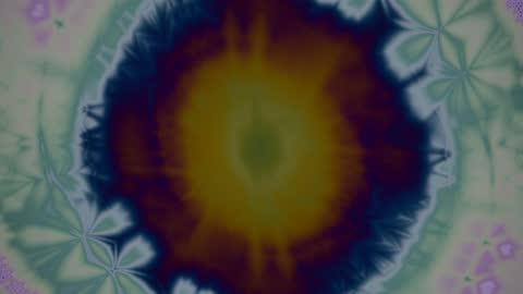 Abstract Iridescent Liquid Holographic Flow