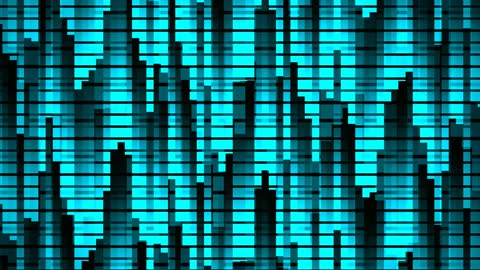 Abstract Matrix Binary Rain Cyberpunk