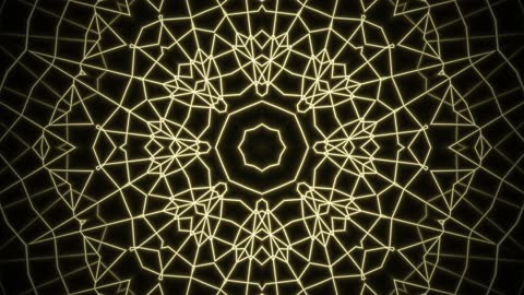 Abstract Neon Sacred Geometry Mandala