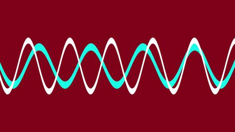 Abstract Oscillating Sound Wave Line