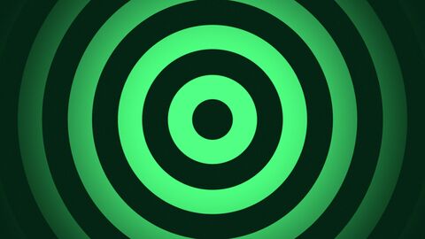 Abstract Radio Waves Loop Green
