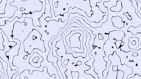 Abstract Topographic Contour Lines Flowing