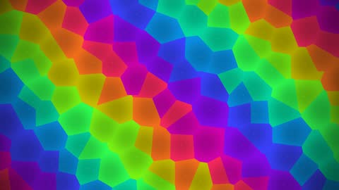 Abstract Vibrant Rainbow Polygonal Motion