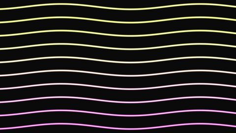 Abstract Wavy Neon Rope Lines