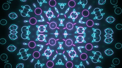 Animated Cyber Luminescent Swarm Horizontal