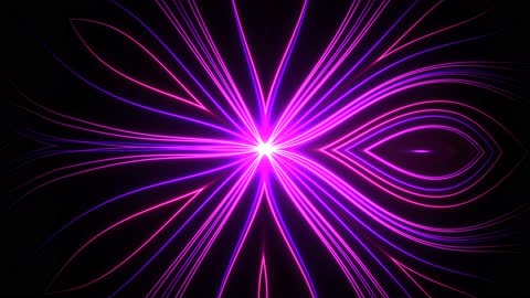 Asymmetric Neon Fractal Nebula Horizontal