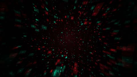 Balanced Glitch Pixel Disintegration Abstract