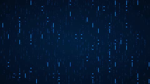 Blue Binary Code Digital Screen