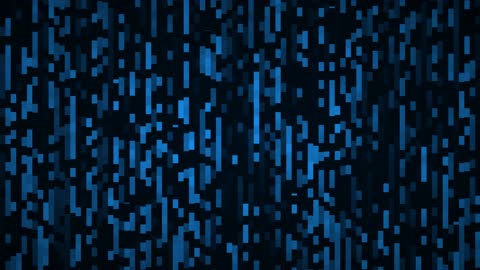 Blue Digital Data Stream Matrix