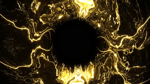 Chaotic Golden Maelstrom Void Fractal