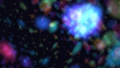Colorful Fractal Wave Nodes Background