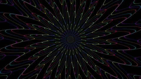 Colorful Radial Fractal Motion Background