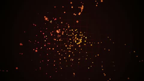 Crimson Ember Voxel Matrix Horizontal