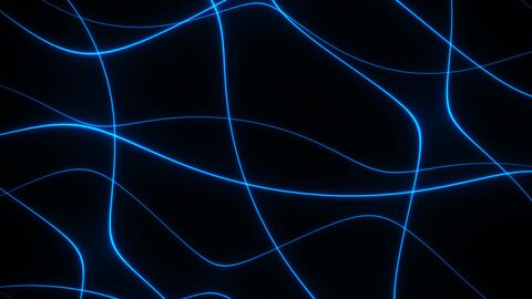 Cybernetic Neon Blue Flow Abstract