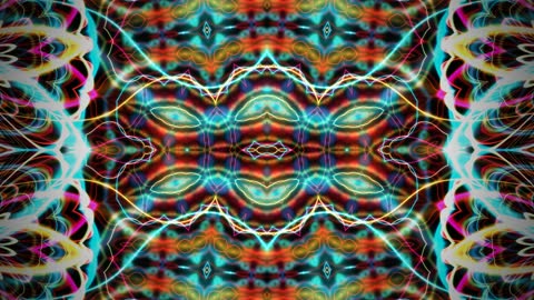 Cybernetic Neon Fractal Mask Pulse