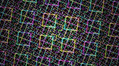 Dancing Chromatic Cubes Fractal Background