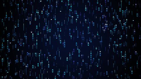Dark Binary Rainfall Digital Matrix