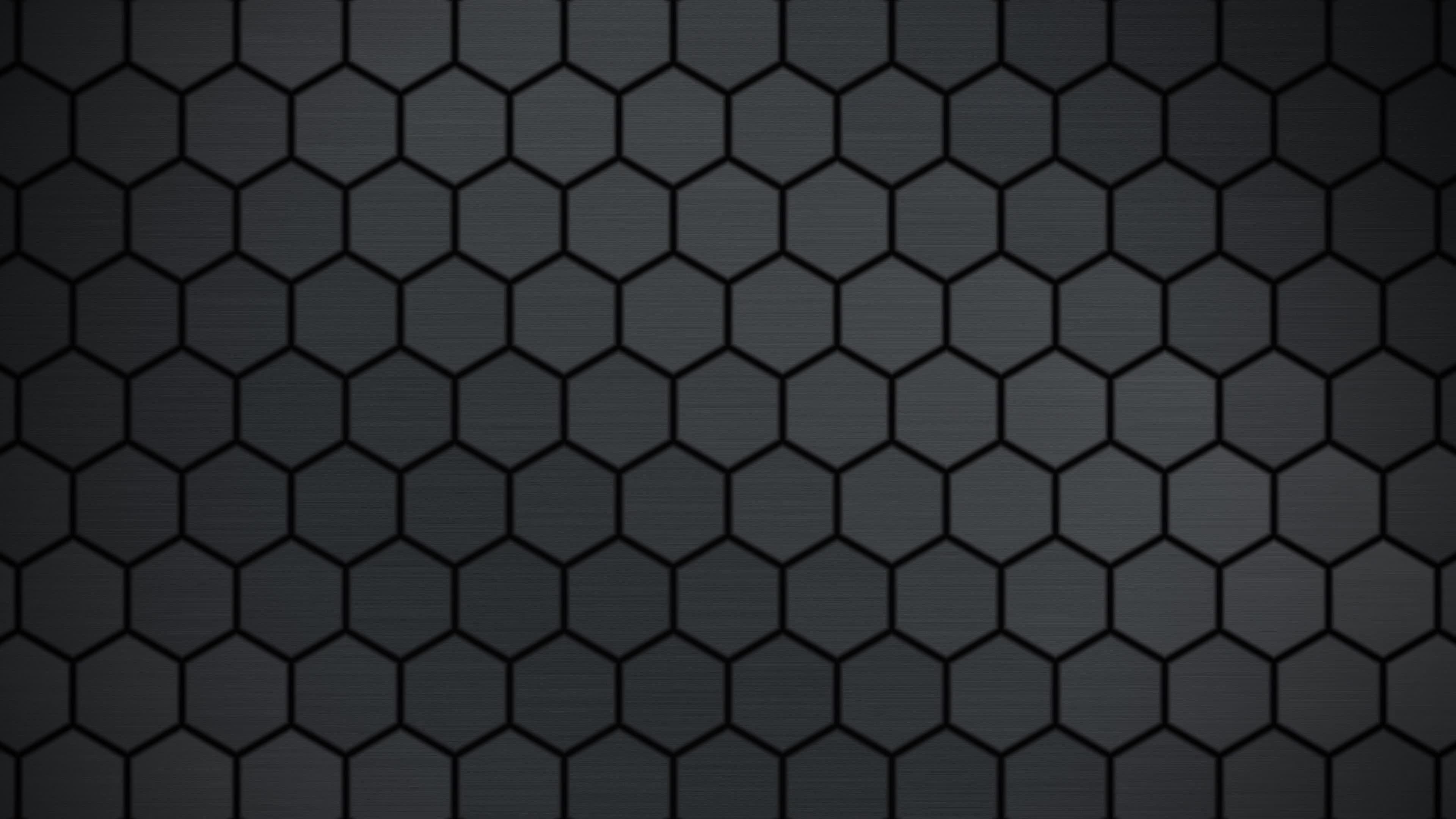 Dark Brushed Metal Hexagon Background