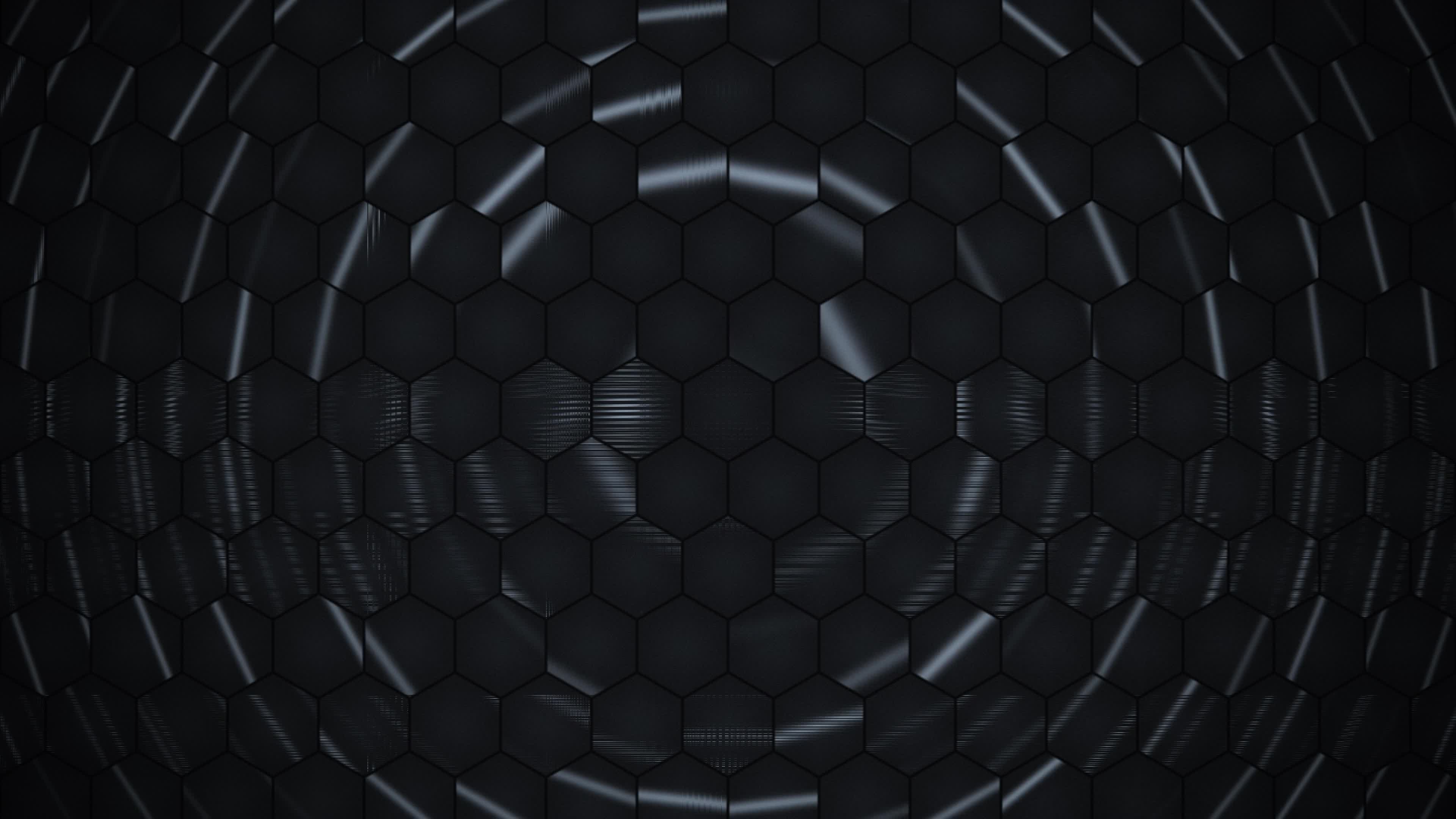 Dark Carbon Crystalline Hexagon Header