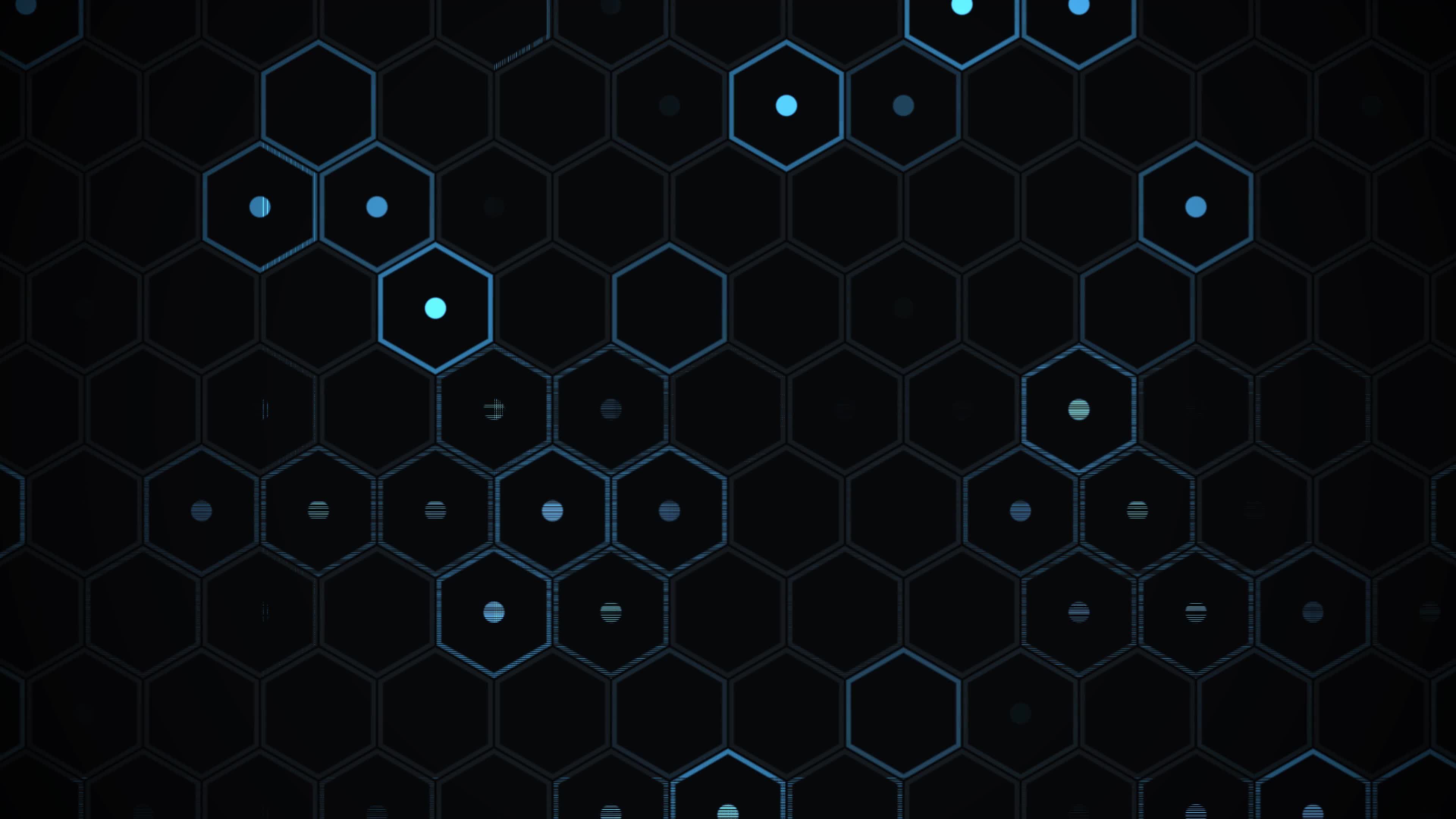 Dark Circuit Board Hexagon Background