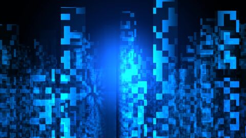 Dark Cyber Digital Skyline Overflow