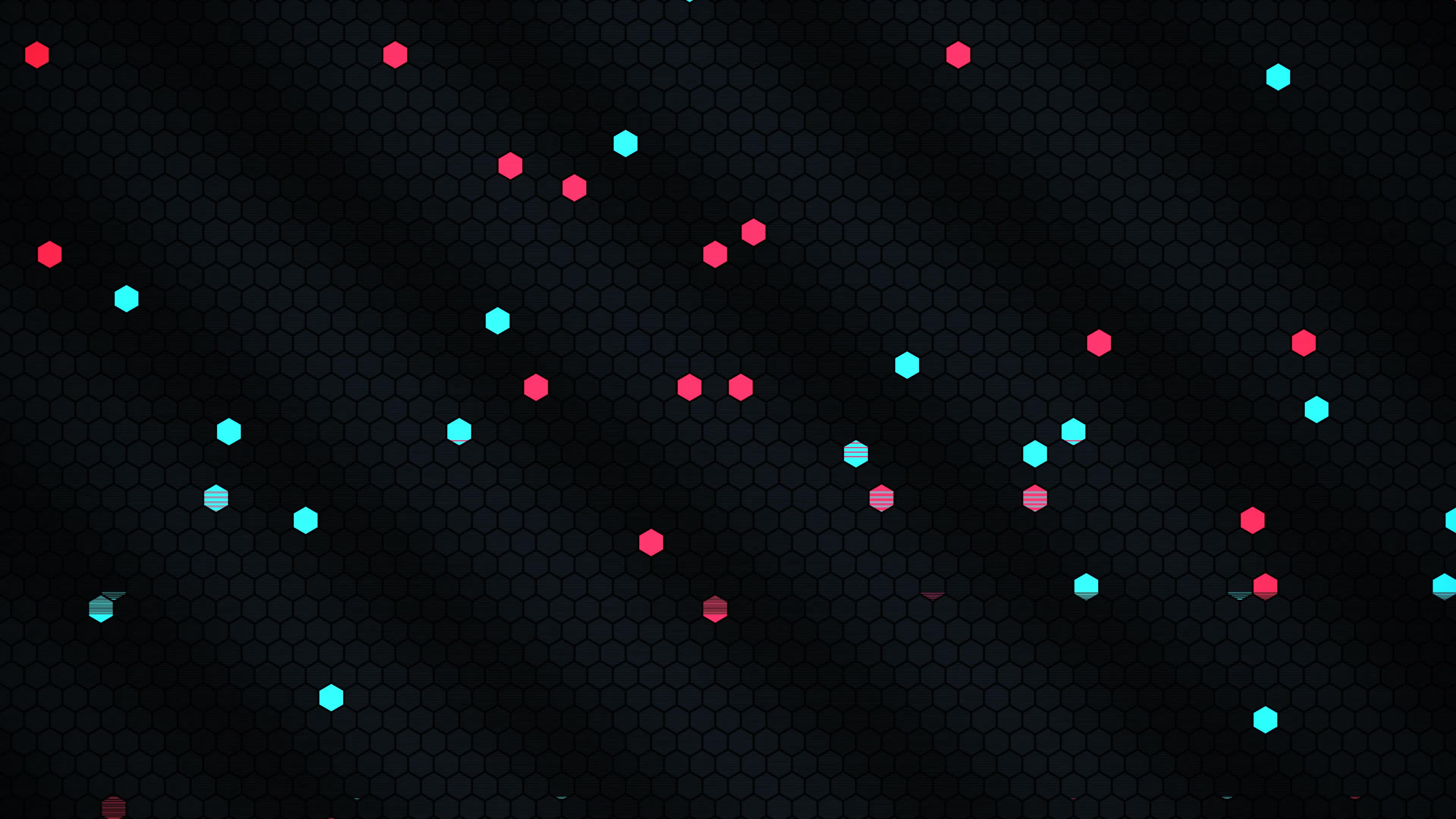 Dark Digital Glitch Hex Grid