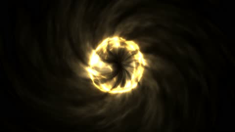 Dark Gold Fractal Bloom Vortex