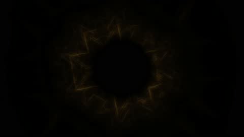 Dark Gold Geometric Fractal Cathedral
