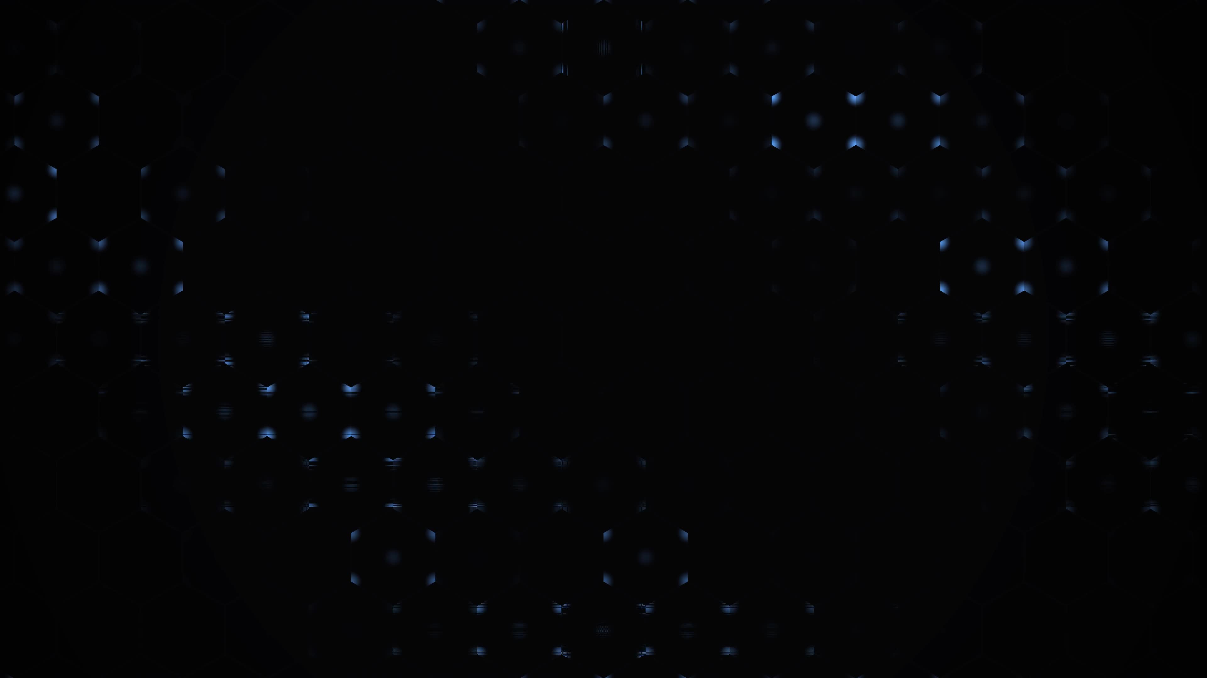 Dark Hexagon Intersection Glow Background