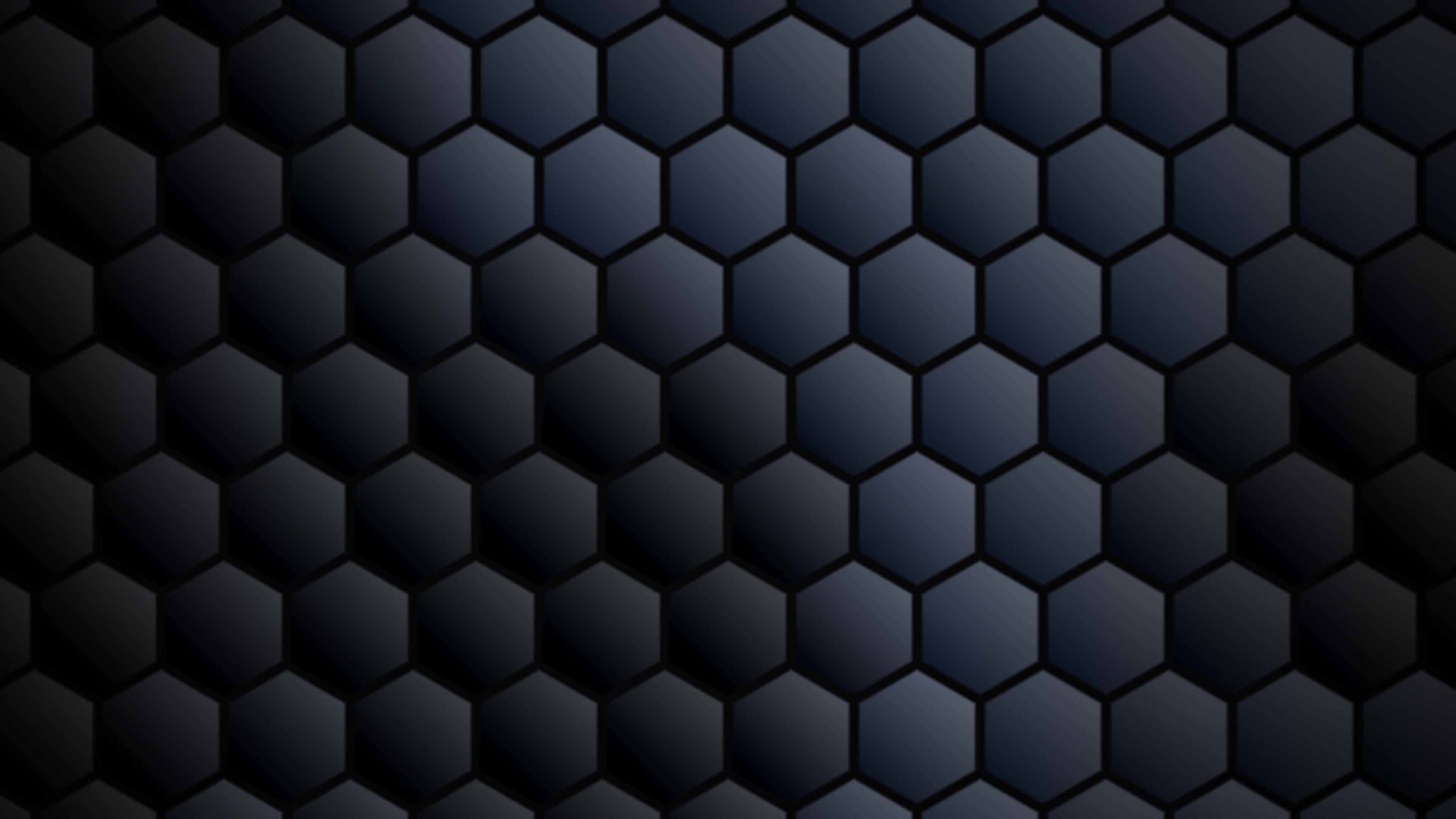 Dark Liquid Metal Hexagon Background