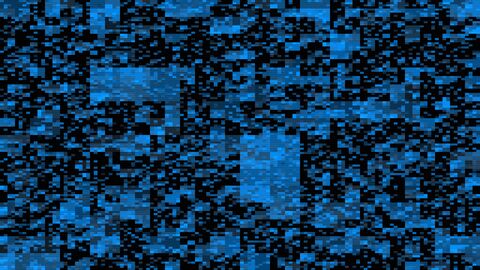 Dark Midnight Digital Glitch Mosaic