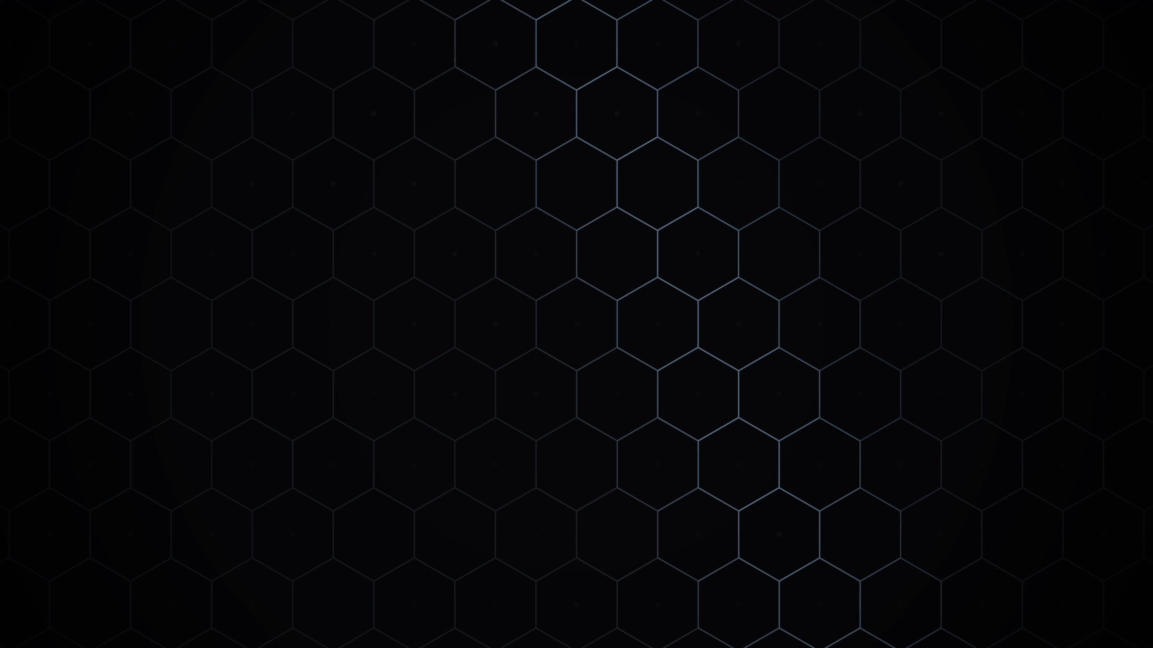 Dark Modern Technical Hexagon Blueprint