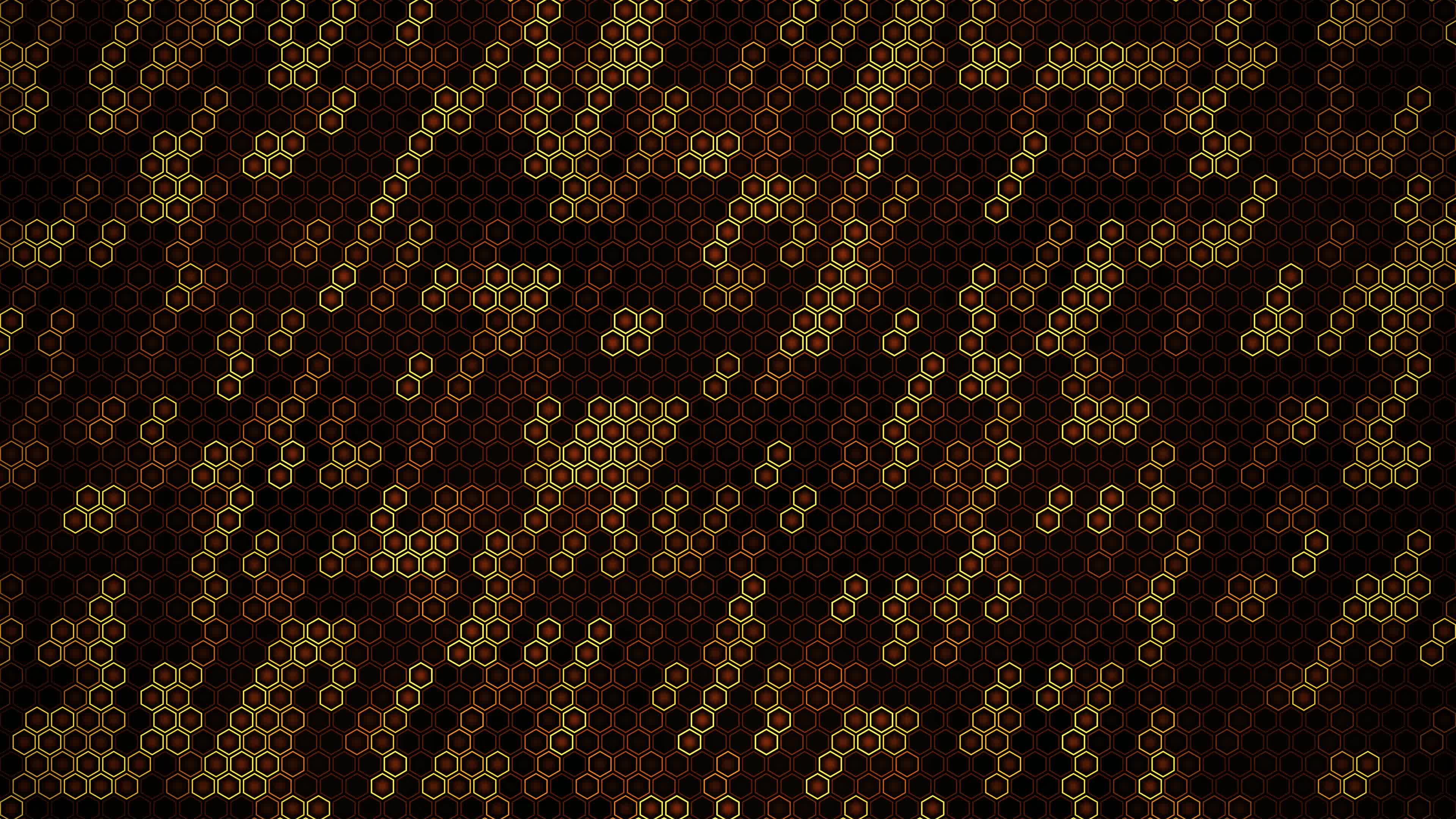 Dark Molten Magma Hex Grid