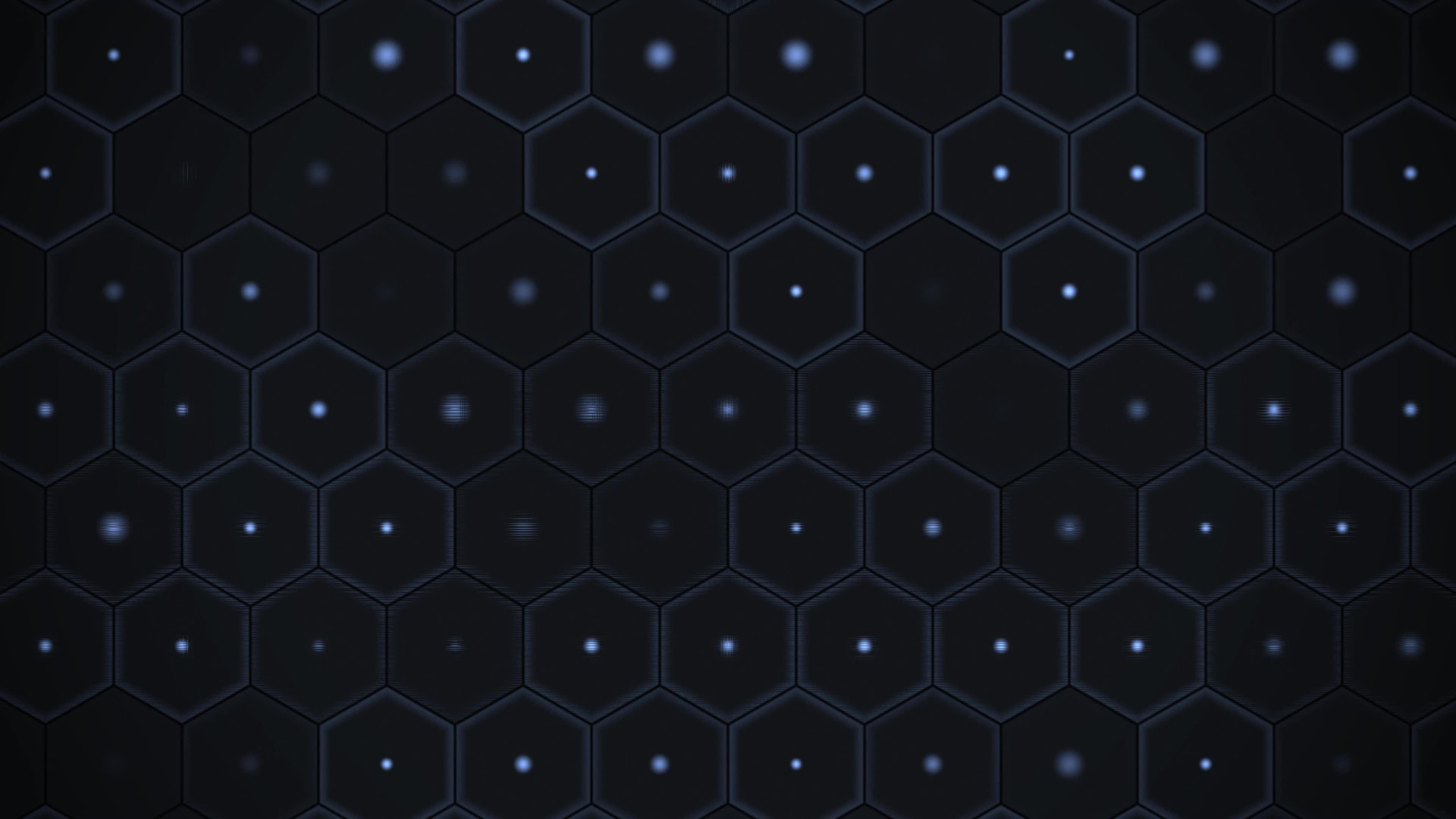 Dark Quantum Hexagon Grid Background