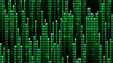 Digital Matrix Rain Data Flow