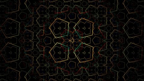 Elegant Golden Celestial Star Fractal