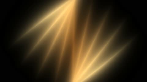 Elegant Golden Feather Organic Fractal