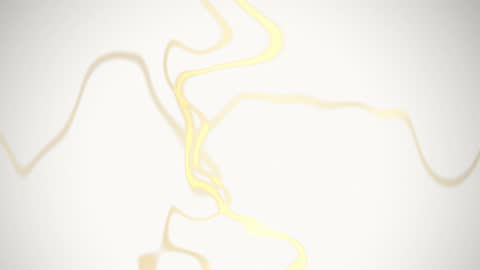 Flowing Golden Filigree on White