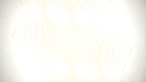 Flowing Golden Ribbons on White