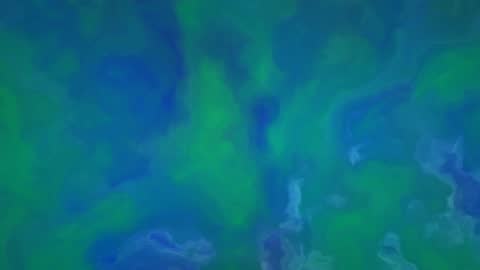 Fluid Iridescent Paint Swirl Horizontal