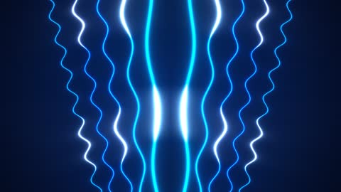 Futuristic Blue Neon Cosmic Abstract