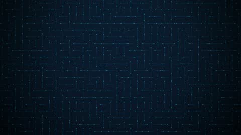Futuristic Circuit Flow Grid Horizontal