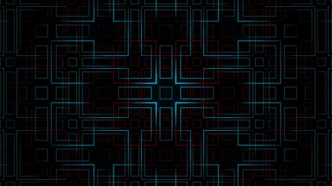 Futuristic Cyber Square Grid Fractal
