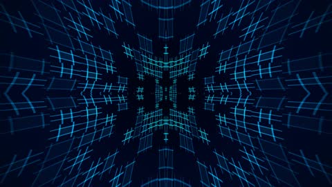 Futuristic Data Cube Tunnel Motion