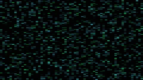 Futuristic Neon Code Rain Horizontal