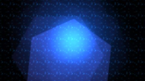 Futuristic Neon Polygon Shards Loop