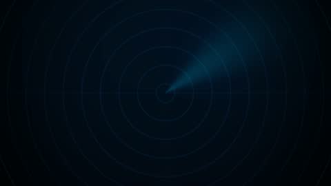 Futuristic Radar Rings Horizontal 30fps