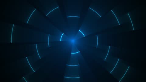 Futuristic Rotating Mechanical Rings Horizontal